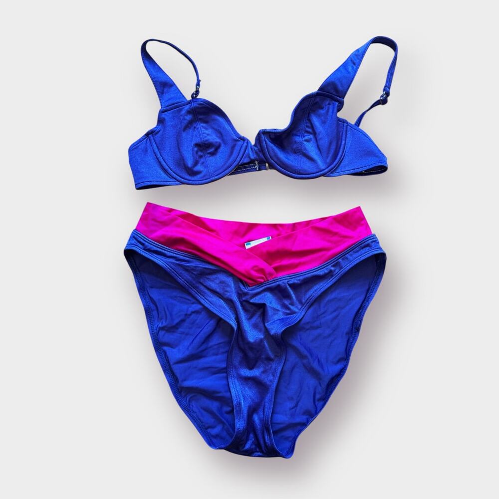 90s Sunsets Purple Pink Bikini Size M/L